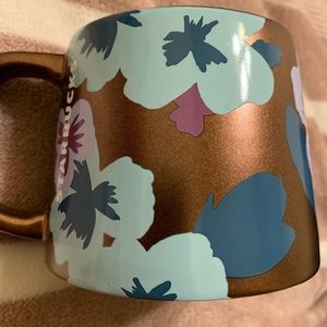 NWT Brown Floral Starbucks mug